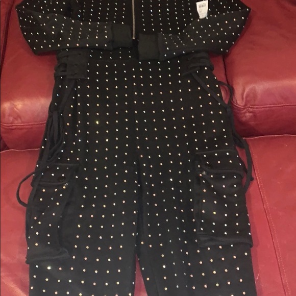 Akira Rhinestone Jumpsuit (New/Never worn) - Picture 7 of 8
